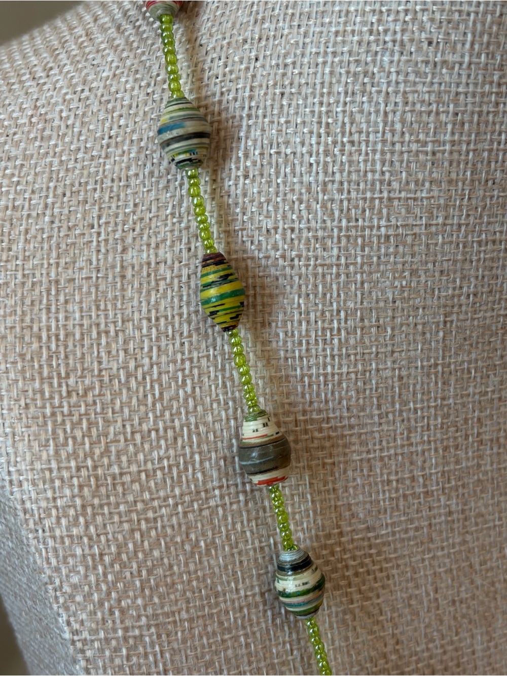 Paper Beaded Necklace - Picture 5 of 7